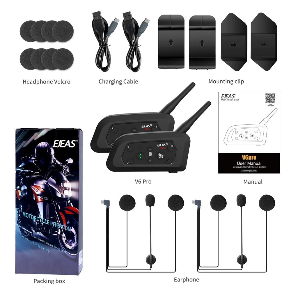Comunicador Bluetooth Ejeas v6 pro