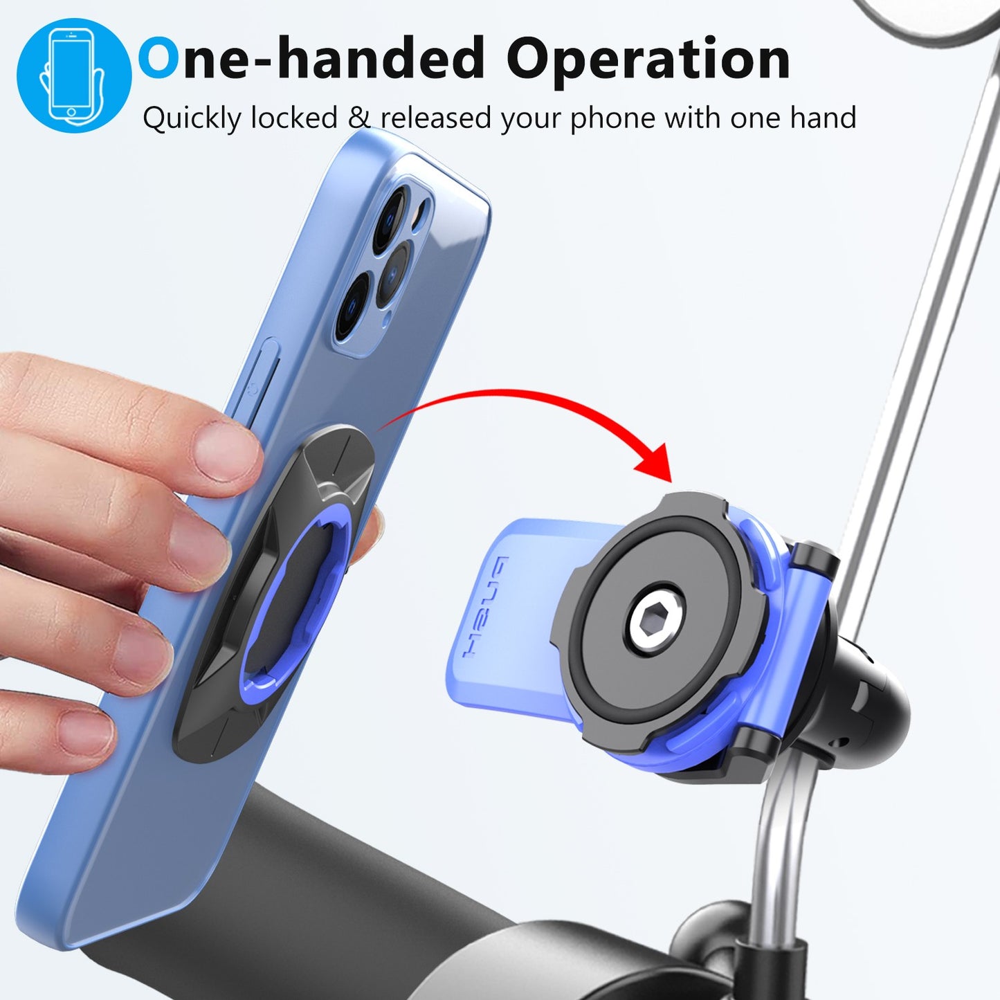 Suporte de telefone motocicleta com amortecedor de vibração
