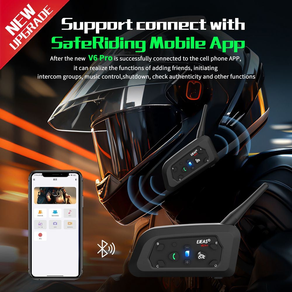 Comunicador Bluetooth Ejeas v6 pro