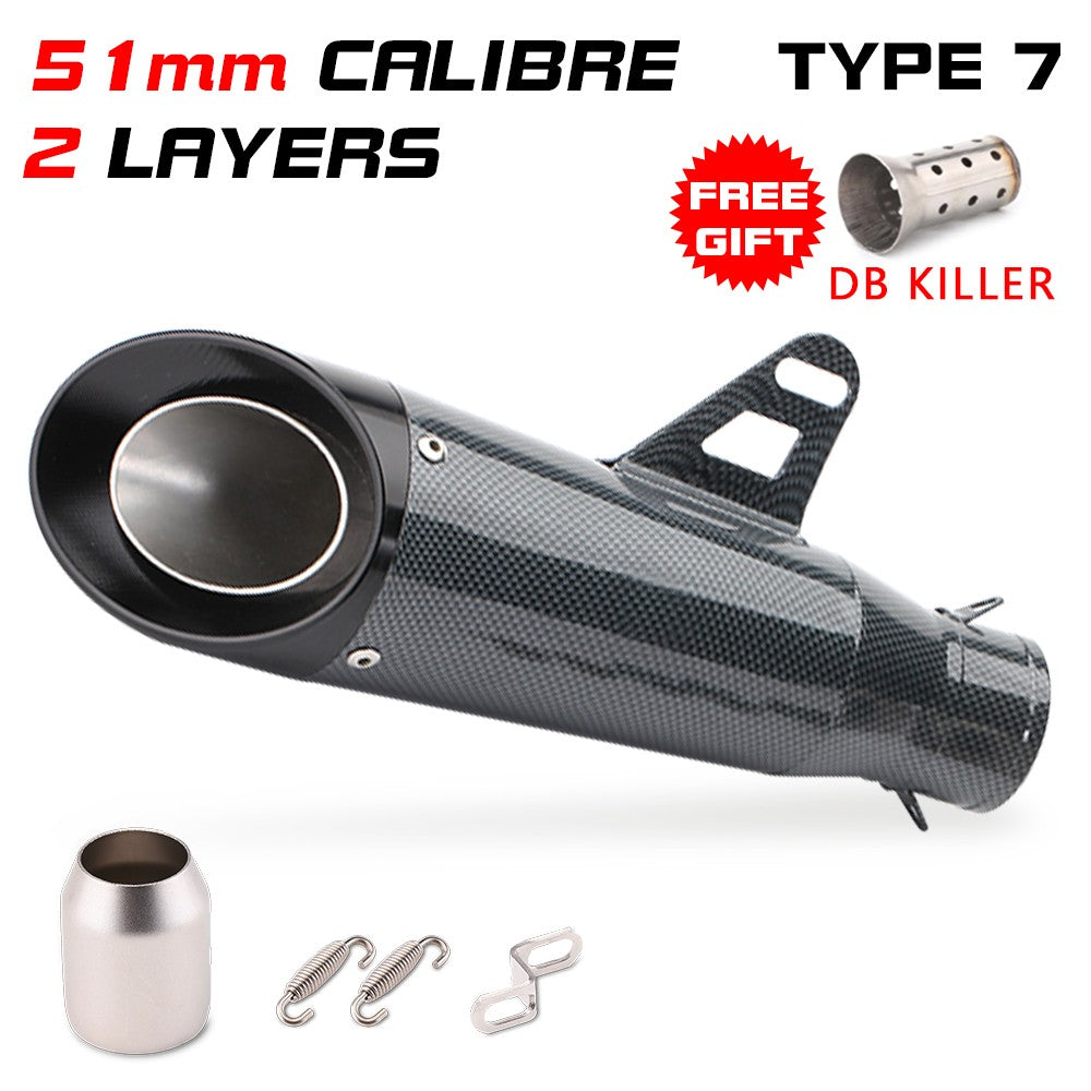 Silenciador de escapamento universal para motocicleta c22