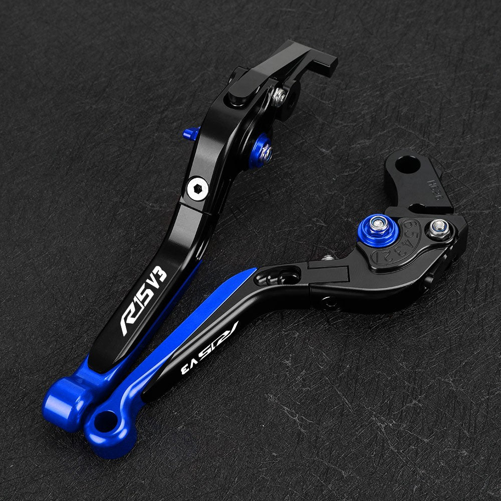 CONJUNTO DE MANETES AJUSTÁVEIS + PUNHOS ESPORTIVOS CNC – YAMAHA R15 V3 (2017 + )