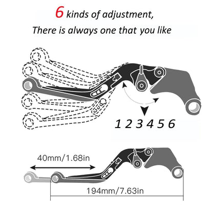 CONJUNTO DE MANETES AJUSTÁVEIS + PUNHOS ESPORTIVOS CNC – YAMAHA R15 V3 (2017 + )