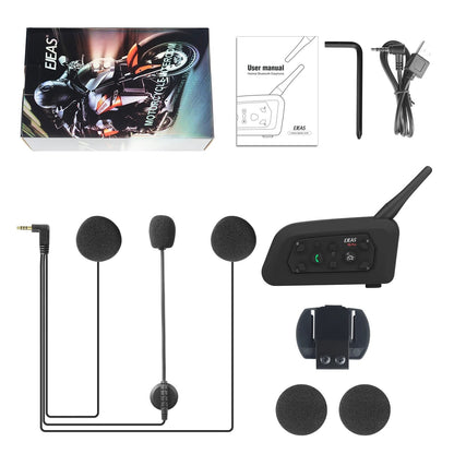 Intercomunicador para Capacete EJEAS V6 Pro / V6 Pro+ Bluetooth 5.1 – Comunicação para até 6 Motociclistas | SEM CONTROLE