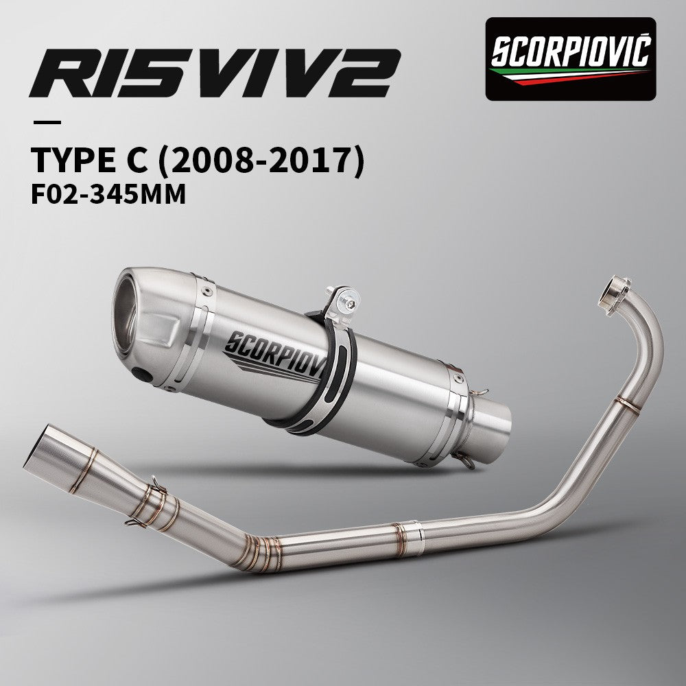 Sistema de escape de motocicleta de alta qualidade para yzf r15 2008 - 2026