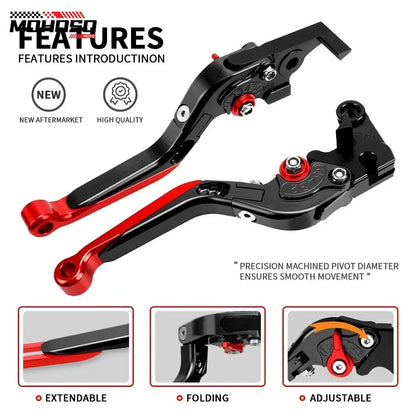 CONJUNTO DE MANETES AJUSTÁVEIS + PUNHOS ESPORTIVOS CNC – YAMAHA R15 V3 (2017 + )