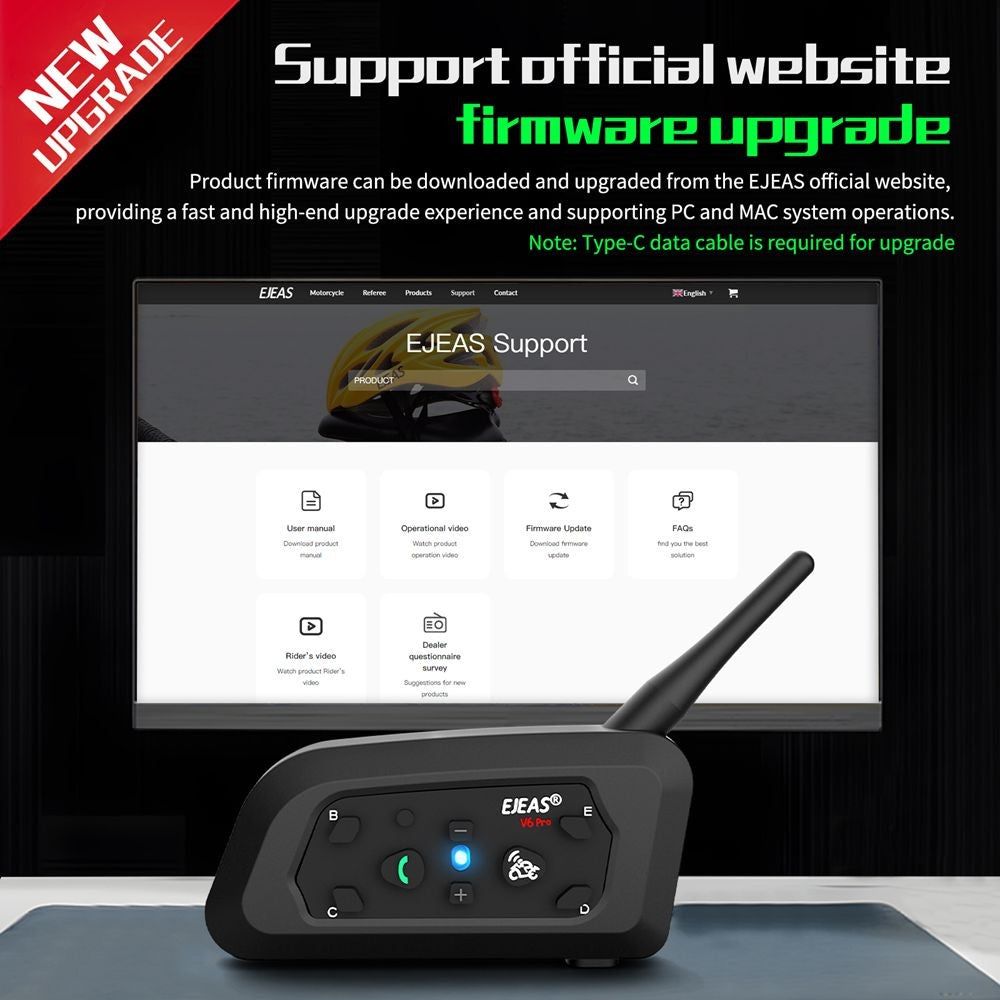 Comunicador Bluetooth Ejeas v6 pro