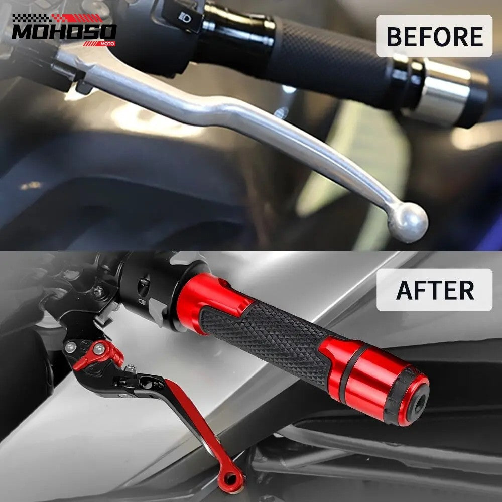 CONJUNTO DE MANETES AJUSTÁVEIS + PUNHOS ESPORTIVOS CNC – YAMAHA R15 V3 (2017 + )