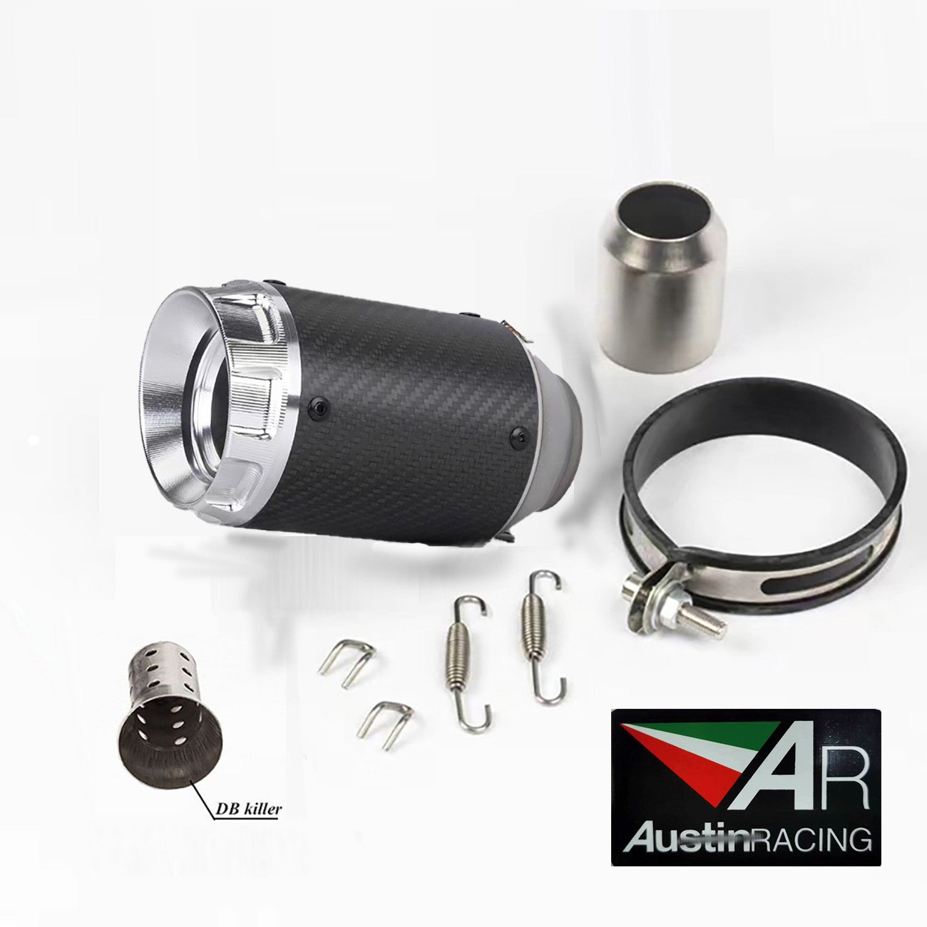Escapamento universal AR de 51mm para Honda CB300R MT07 S Race 600/800 Kawasaki