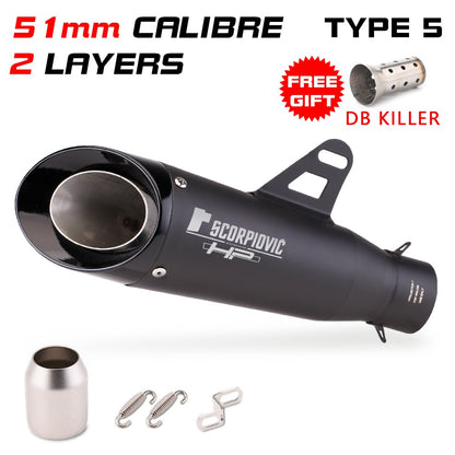 Silenciador de escapamento universal para motocicleta c22
