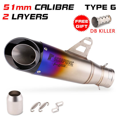 Silenciador de escapamento universal para motocicleta c22