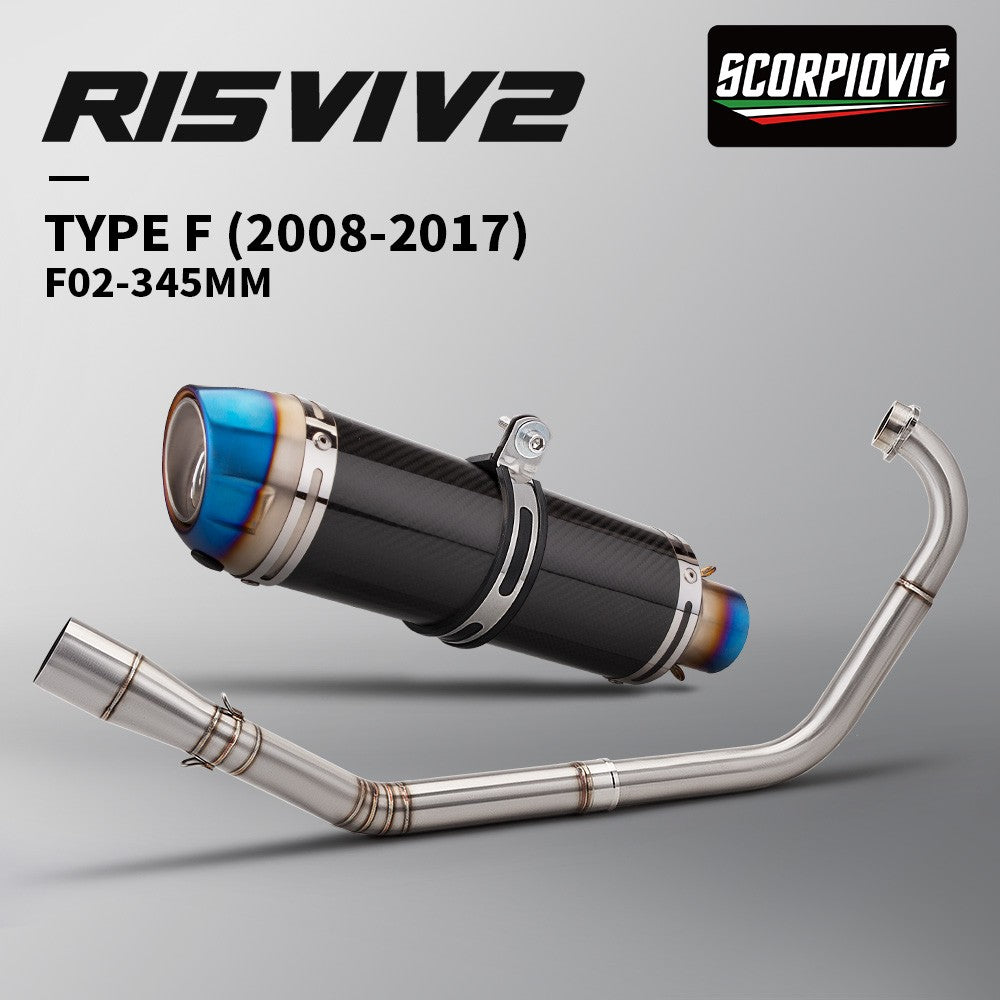 Sistema de escape de motocicleta de alta qualidade para yzf r15 2008 - 2026