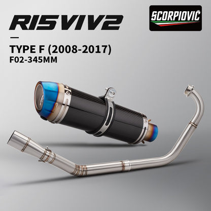 Sistema de escape de motocicleta de alta qualidade para yzf r15 2008 - 2026