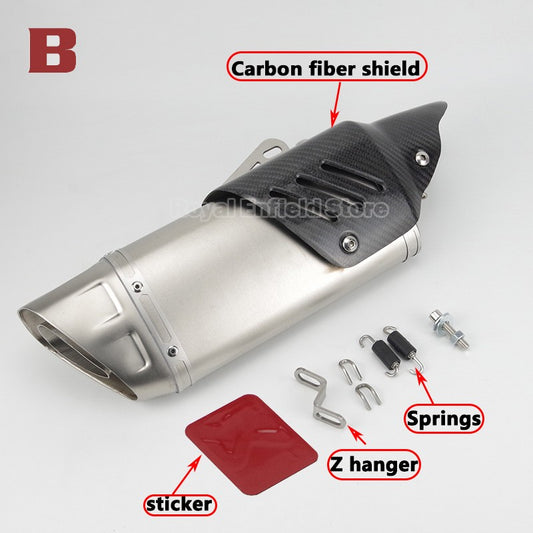Universal Motorcycle Carbon Fiber Exhaust 51mm