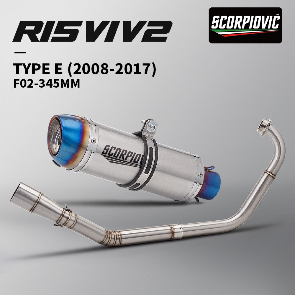 Sistema de escape de motocicleta de alta qualidade para yzf r15 2008 - 2026
