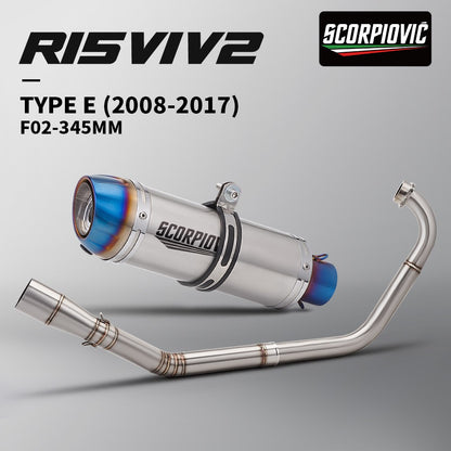 Sistema de escape de motocicleta de alta qualidade para yzf r15 2008 - 2026