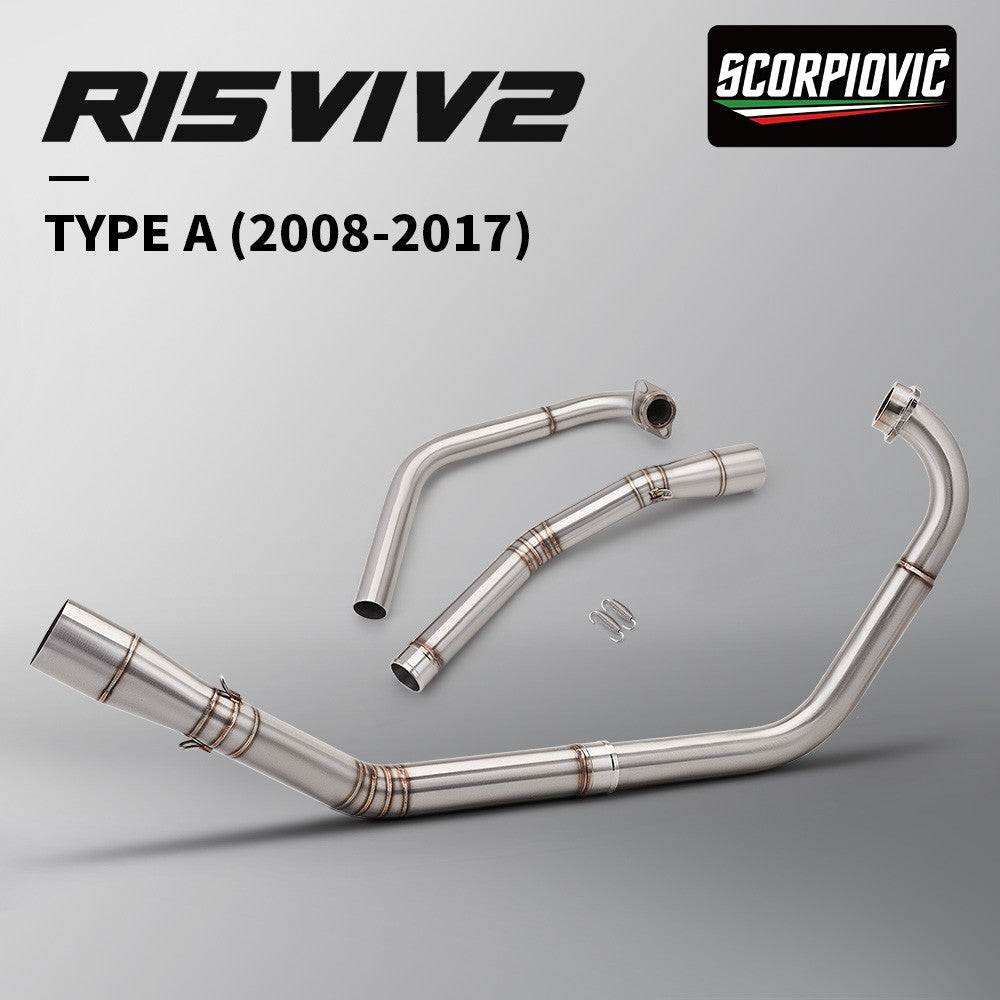 Sistema de escape de motocicleta de alta qualidade para yzf r15 2008 - 2026