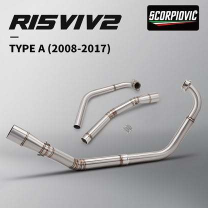 Sistema de escape de motocicleta de alta qualidade para yzf r15 2008 - 2026