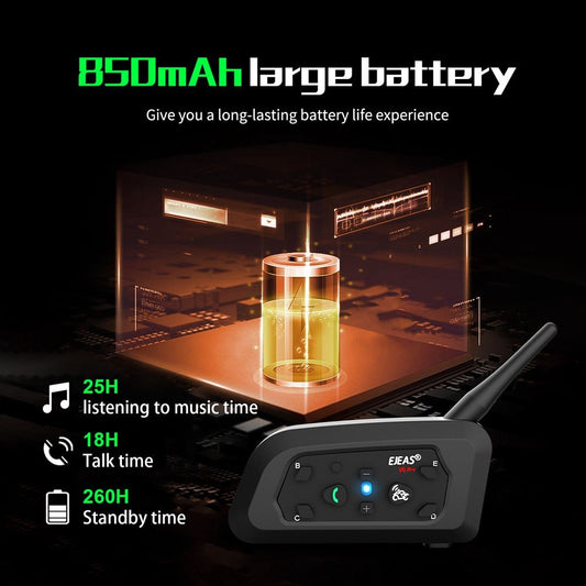 Comunicador Bluetooth Ejeas v6 pro