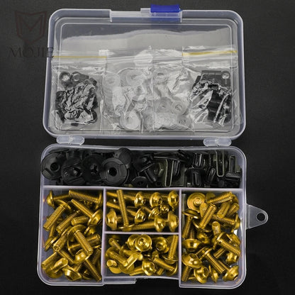 Kit Parafusos Carenagem Alumínio 6061 Anodizado M5 M6 – Yamaha YZF-R15 / YZF-R125 e Sportbikes Universais – MOJIE