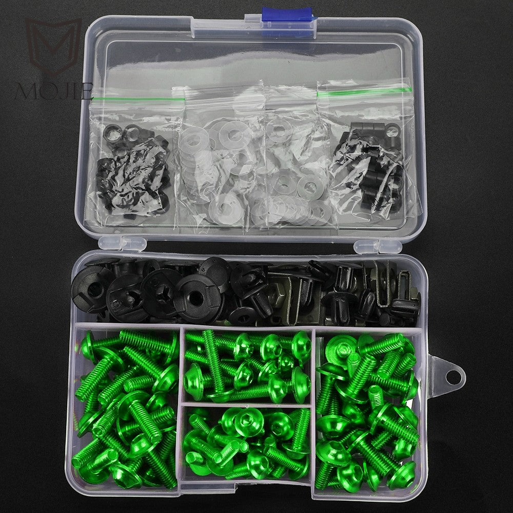 Kit Parafusos Carenagem Alumínio 6061 Anodizado M5 M6 – Yamaha YZF-R15 / YZF-R125 e Sportbikes Universais – MOJIE