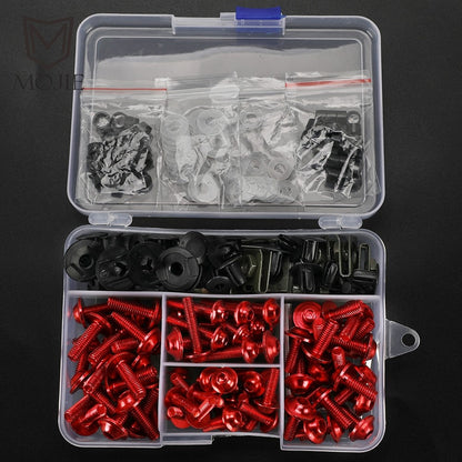 Kit Parafusos Carenagem Alumínio 6061 Anodizado M5 M6 – Yamaha YZF-R15 / YZF-R125 e Sportbikes Universais – MOJIE
