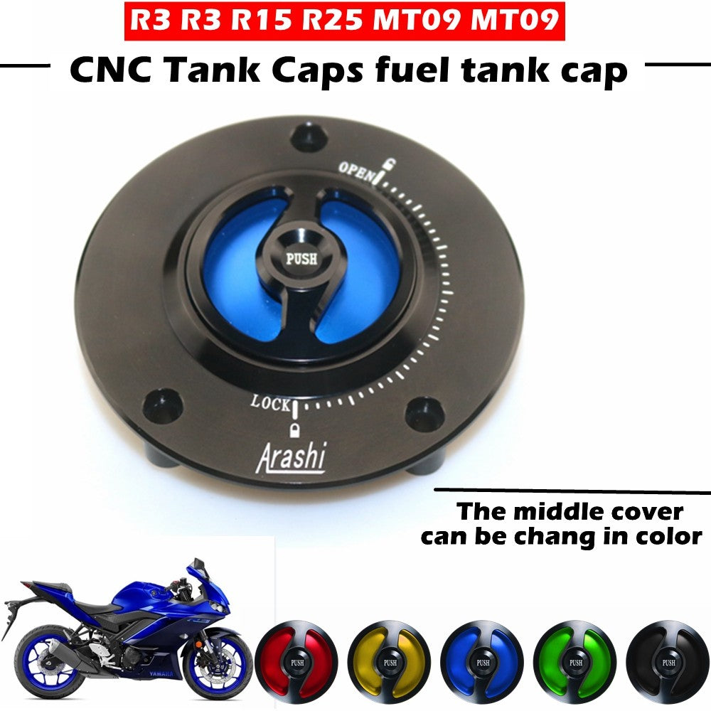 Tampas do tanque de combustível da motocicleta para yamaha r15 r25 r3 r6 r6s r1 mt01 mt07 mt09 mt10 fz8 fz6 xj6 v-max xjr13000 fjr1300 xt660