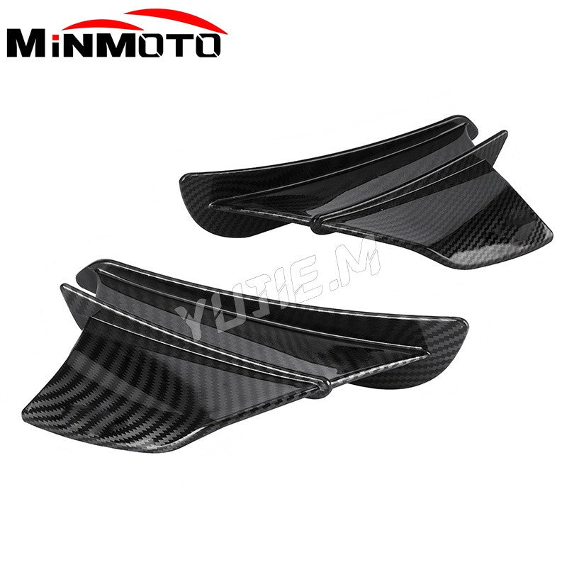 Winglets / Asa Aerodinâmica Universal para Moto – Estilo Fibra de Carbono