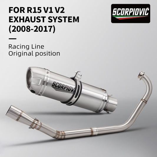 Sistema de escape de motocicleta de alta qualidade para yzf r15 2008 - 2026