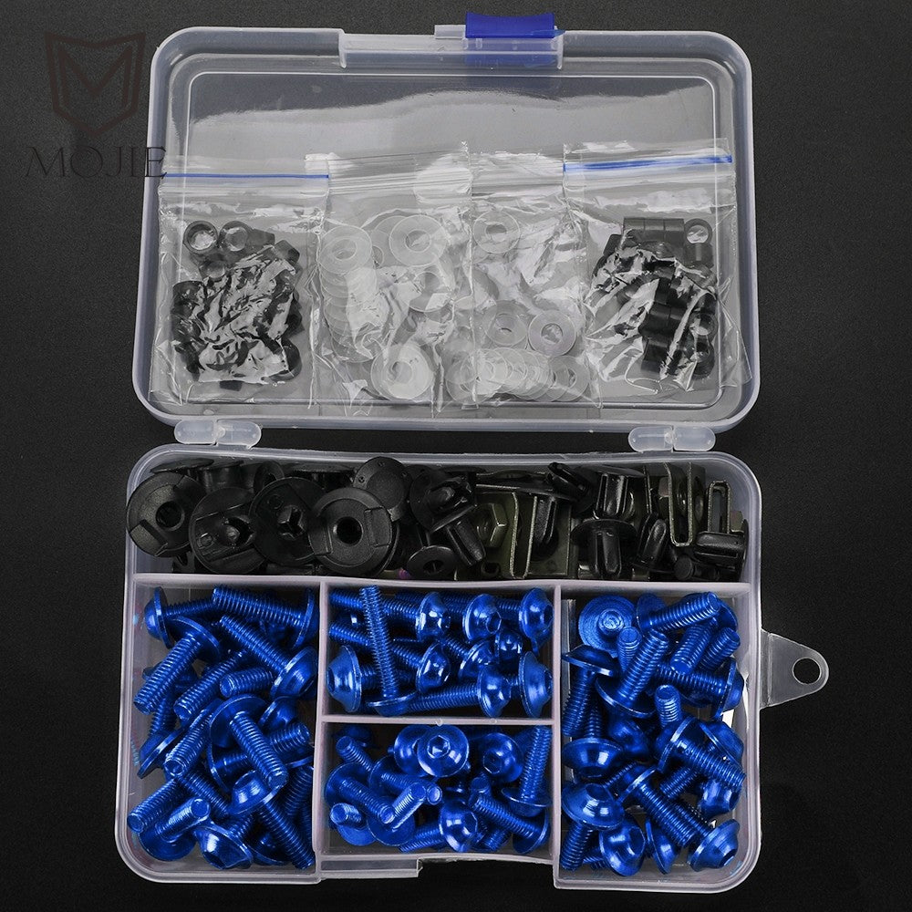 Kit Parafusos Carenagem Alumínio 6061 Anodizado M5 M6 – Yamaha YZF-R15 / YZF-R125 e Sportbikes Universais – MOJIE