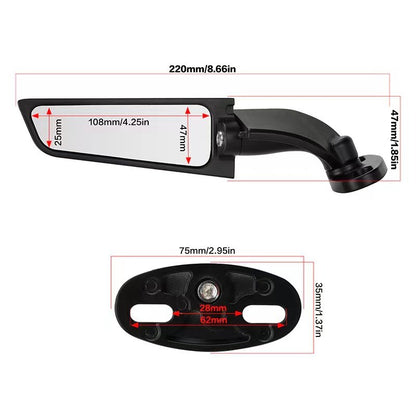 Espelho retrovisor giratório ajustável para motocicleta