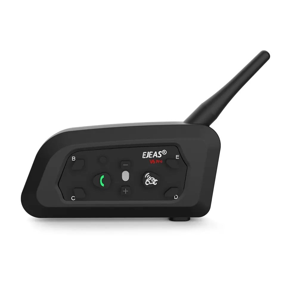 Intercomunicador para Capacete EJEAS V6 Pro / V6 Pro+ Bluetooth 5.1 – Comunicação para até 6 Motociclistas | SEM CONTROLE