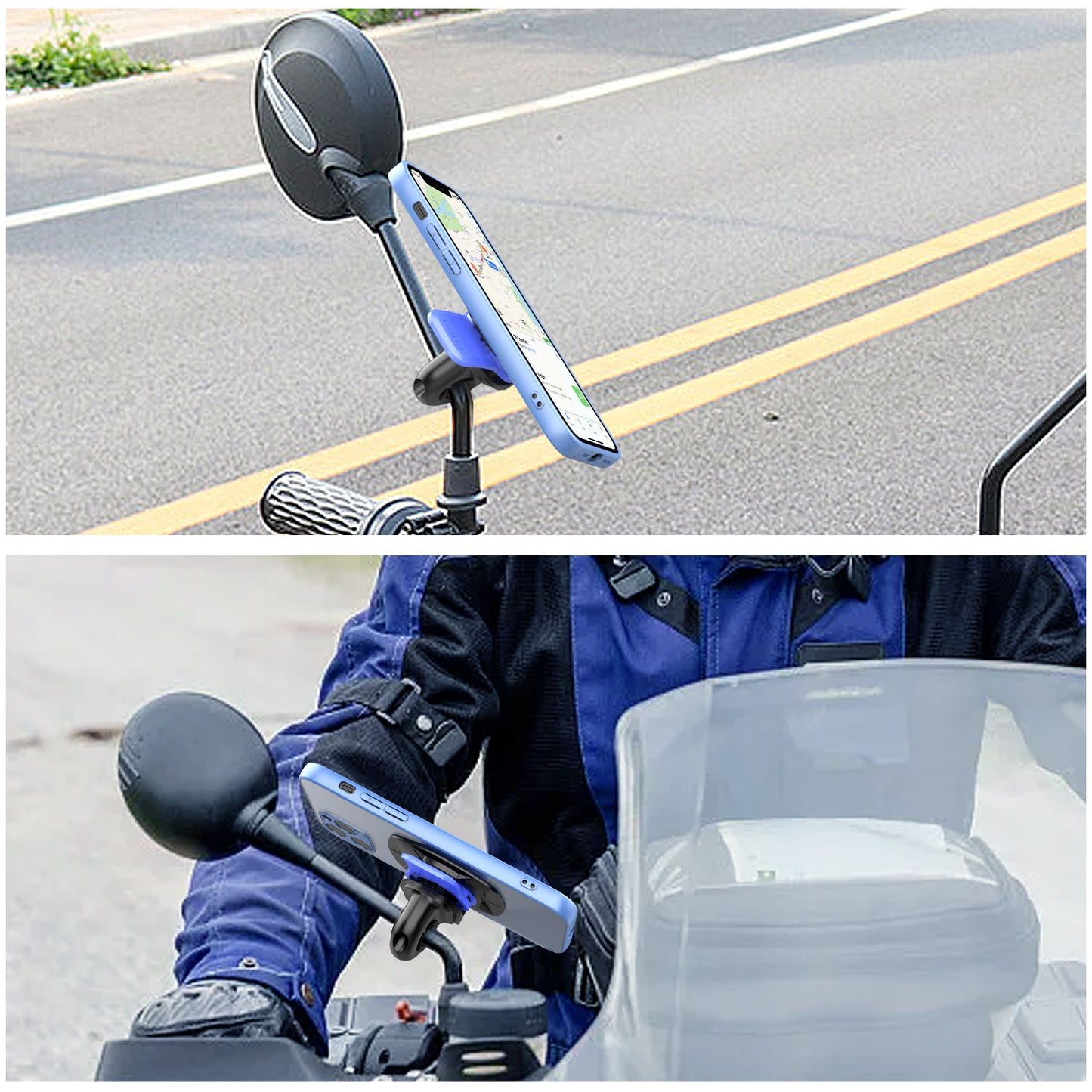 Suporte de telefone motocicleta com amortecedor de vibração