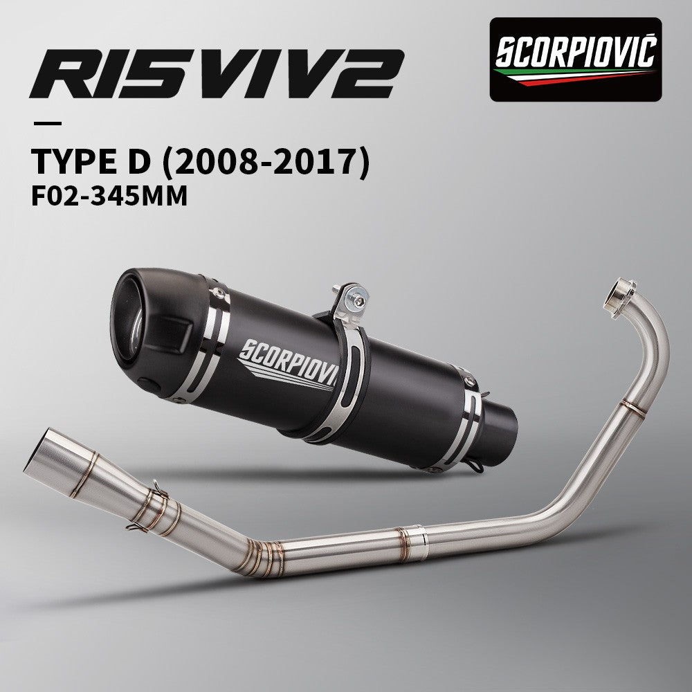 Sistema de escape de motocicleta de alta qualidade para yzf r15 2008 - 2026