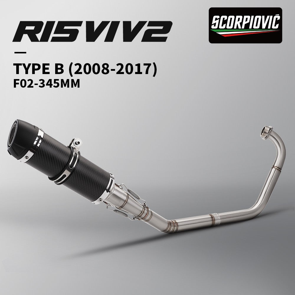 Sistema de escape de motocicleta de alta qualidade para yzf r15 2008 - 2026