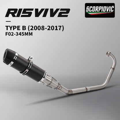 Sistema de escape de motocicleta de alta qualidade para yzf r15 2008 - 2026