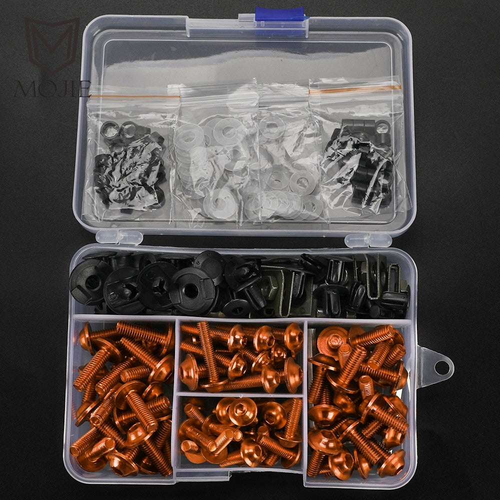 Kit Parafusos Carenagem Alumínio 6061 Anodizado M5 M6 – Yamaha YZF-R15 / YZF-R125 e Sportbikes Universais – MOJIE