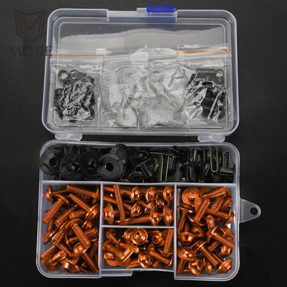 Kit Parafusos Carenagem Alumínio 6061 Anodizado M5 M6 – Yamaha YZF-R15 / YZF-R125 e Sportbikes Universais – MOJIE