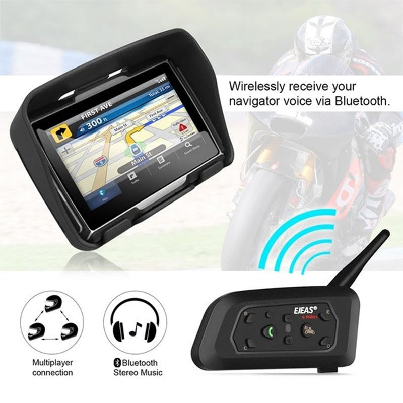 Intercomunicador para Capacete EJEAS V6 Pro / V6 Pro+ Bluetooth 5.1 – Comunicação para até 6 Motociclistas | SEM CONTROLE