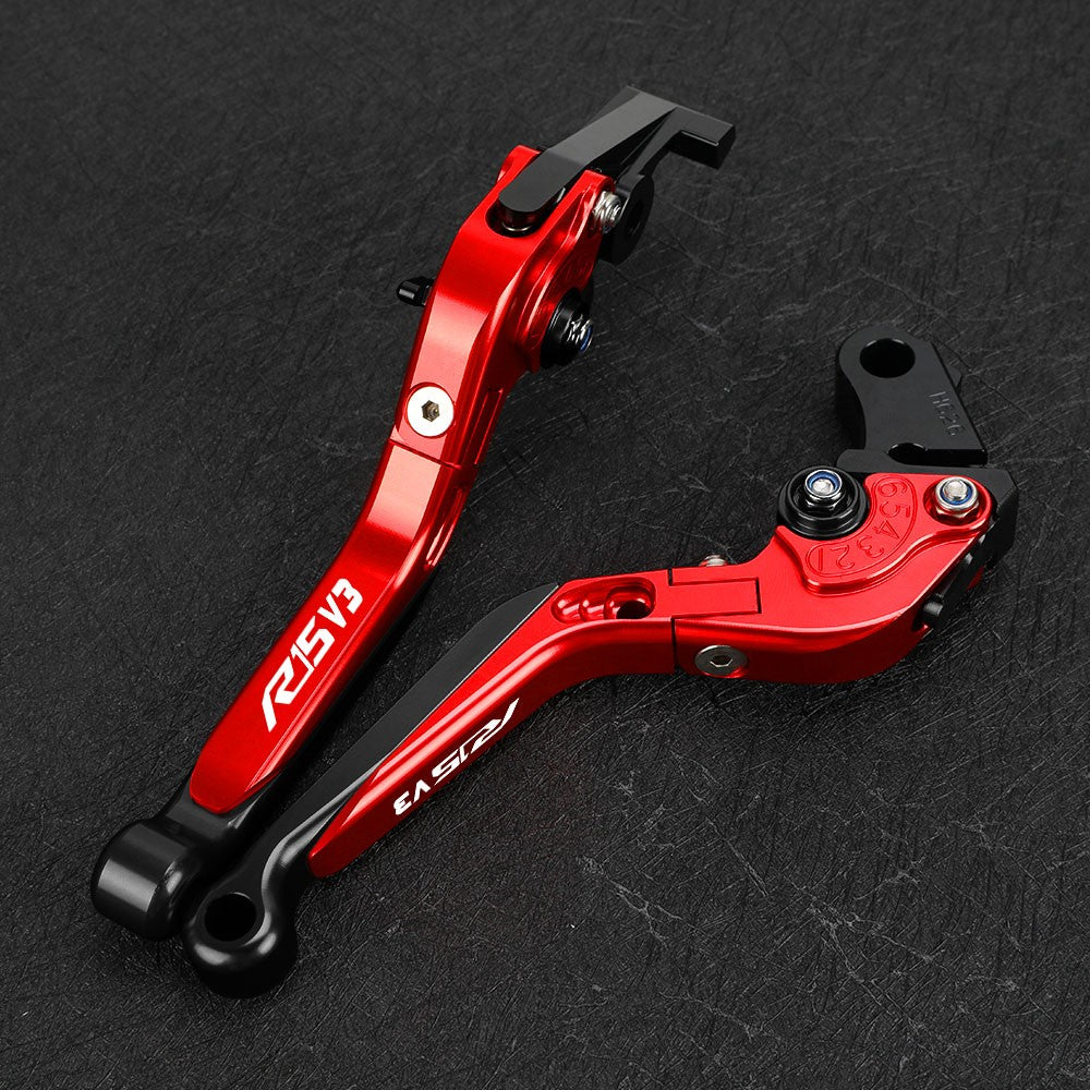 CONJUNTO DE MANETES AJUSTÁVEIS + PUNHOS ESPORTIVOS CNC – YAMAHA R15 V3 (2017 + )